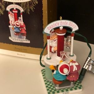 1996 Vtg Keepsake Ornament “Sharing a Soda” with Santa